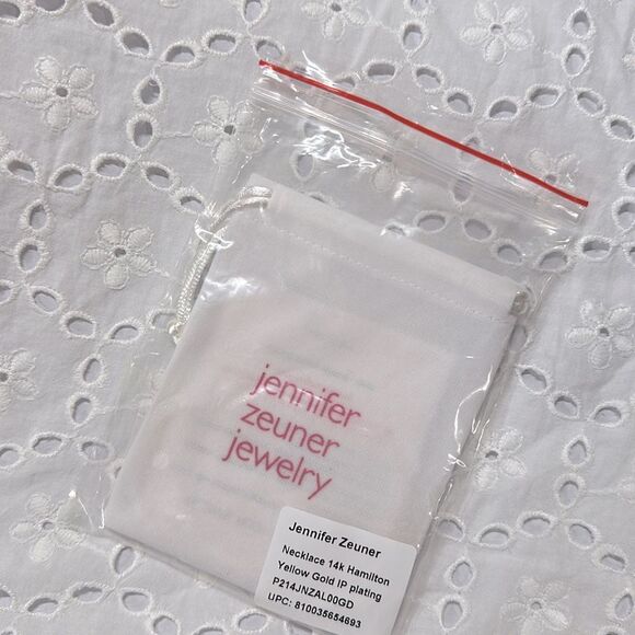 Jennifer Zeuner 14K Yellow Gold Plated Herringbone Hamilton Necklace - Picture 5 of 6